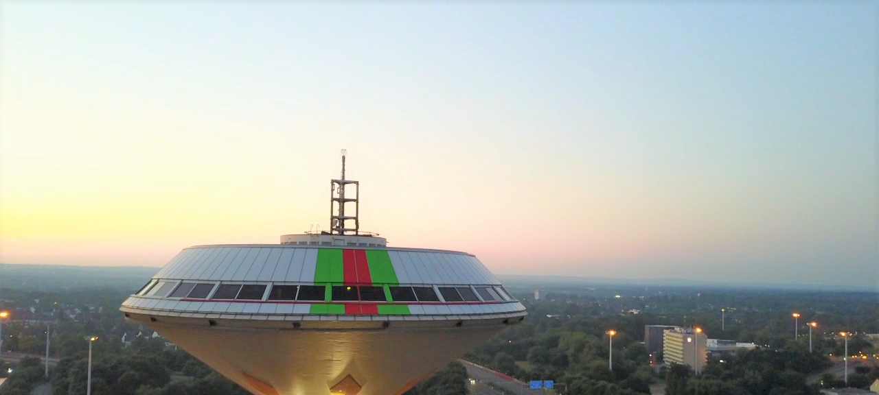 Wahrzeichen von Leverkusen: Wasserturm wohl im Herbst fertig